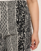 Black/Nat $|& Loveappella Wide Leg Crop Pant - SOF Full Front