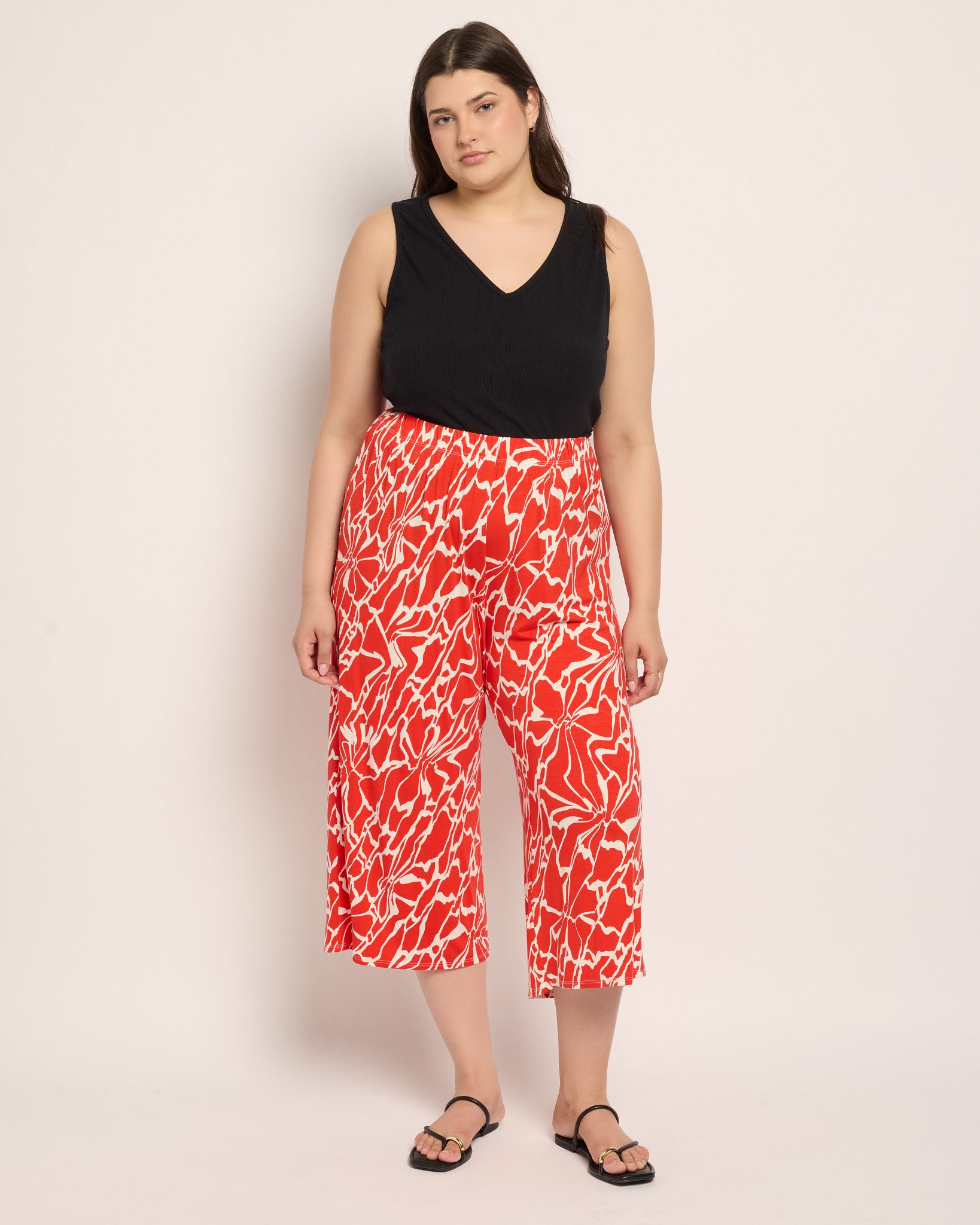 Spicy Org/Nat $|& Loveappella Wide Leg Crop Pant - UGC On Fig