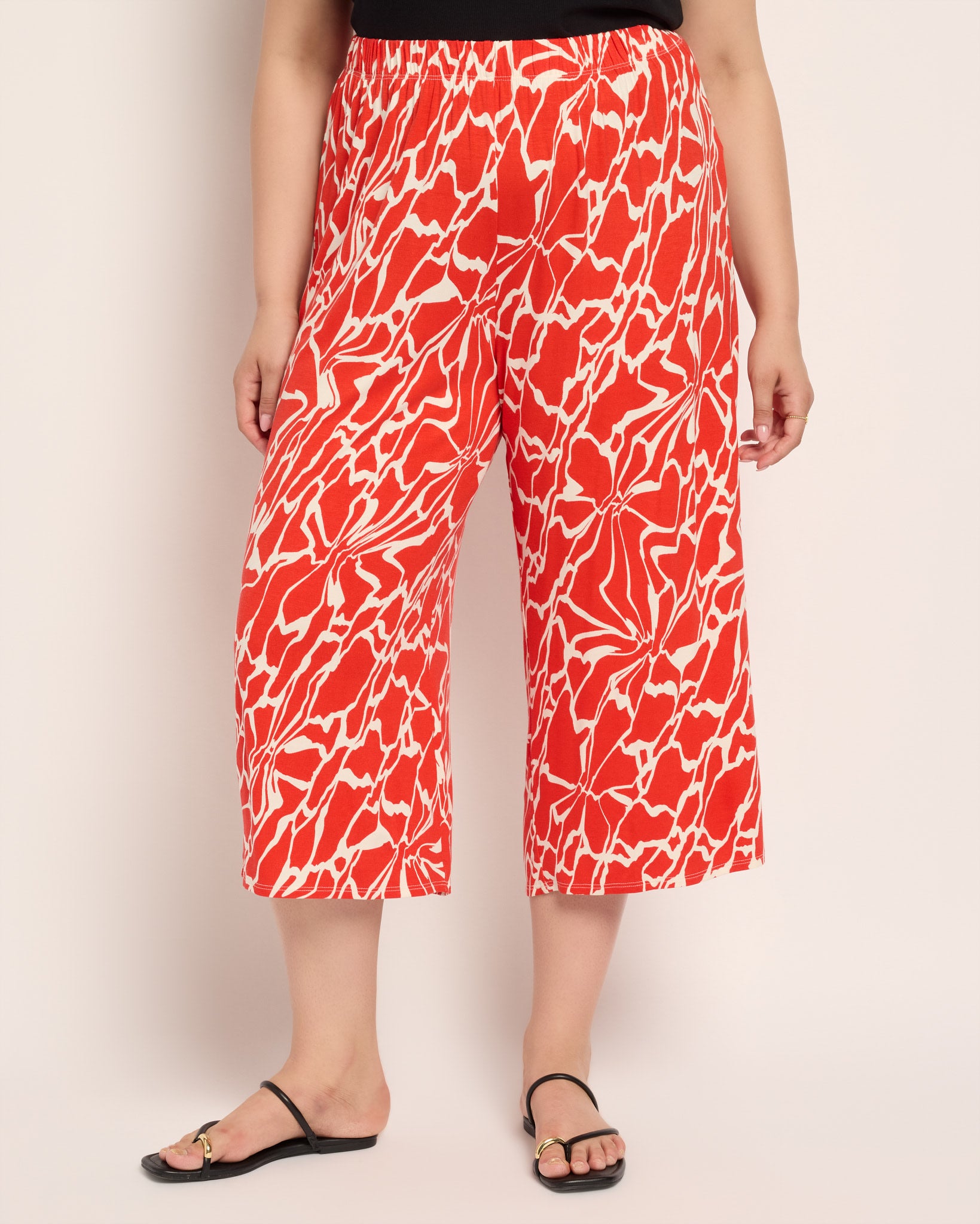 Spicy Org/Nat $|& Loveappella Wide Leg Crop Pant - SOF Front