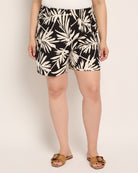 Blk/Nat $|& Loveappella Printed Woven Shorts - SOF Front