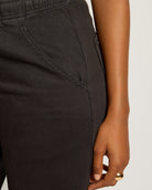 Graphite $|& SEAS Ellie Drawstring Straight Leg Pant - SOF Full Front