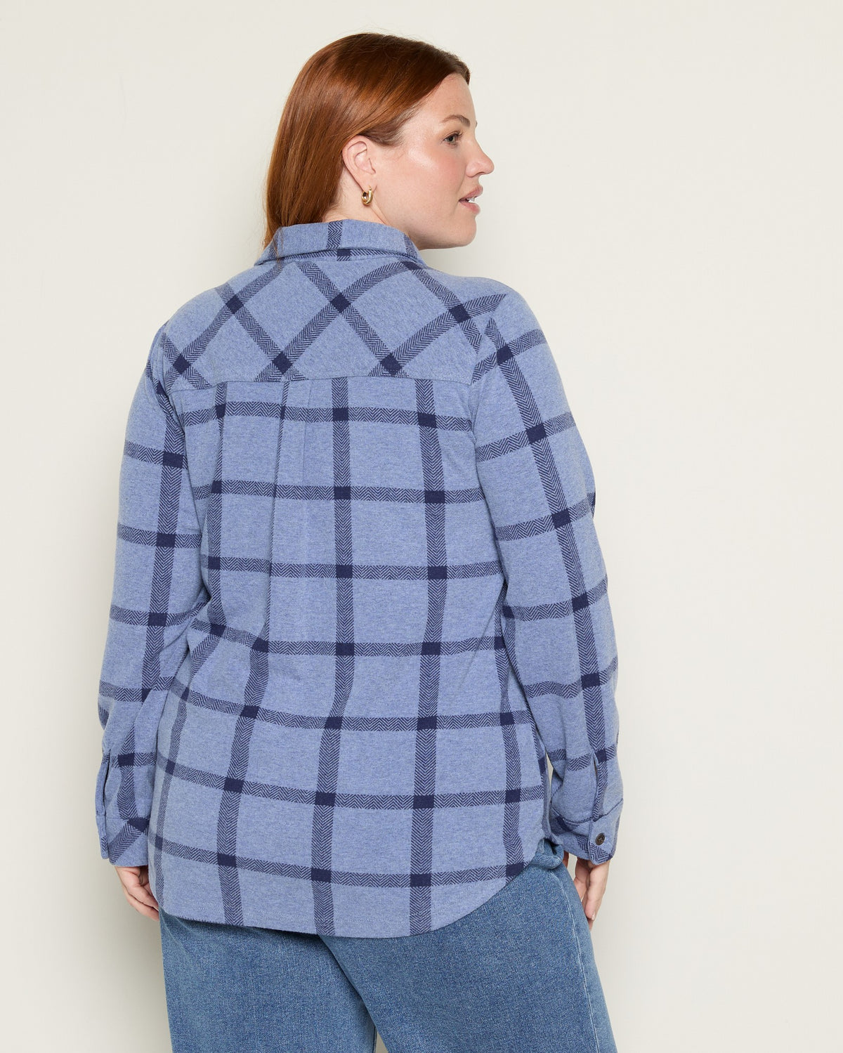 Navy Windowpane $|& Thread & Supply Lewis Plaid Shirt - SOF Back