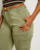 Olive Branch $|& SEAS Liz High Rise Cargo Ankle Pant - SOF Full Front