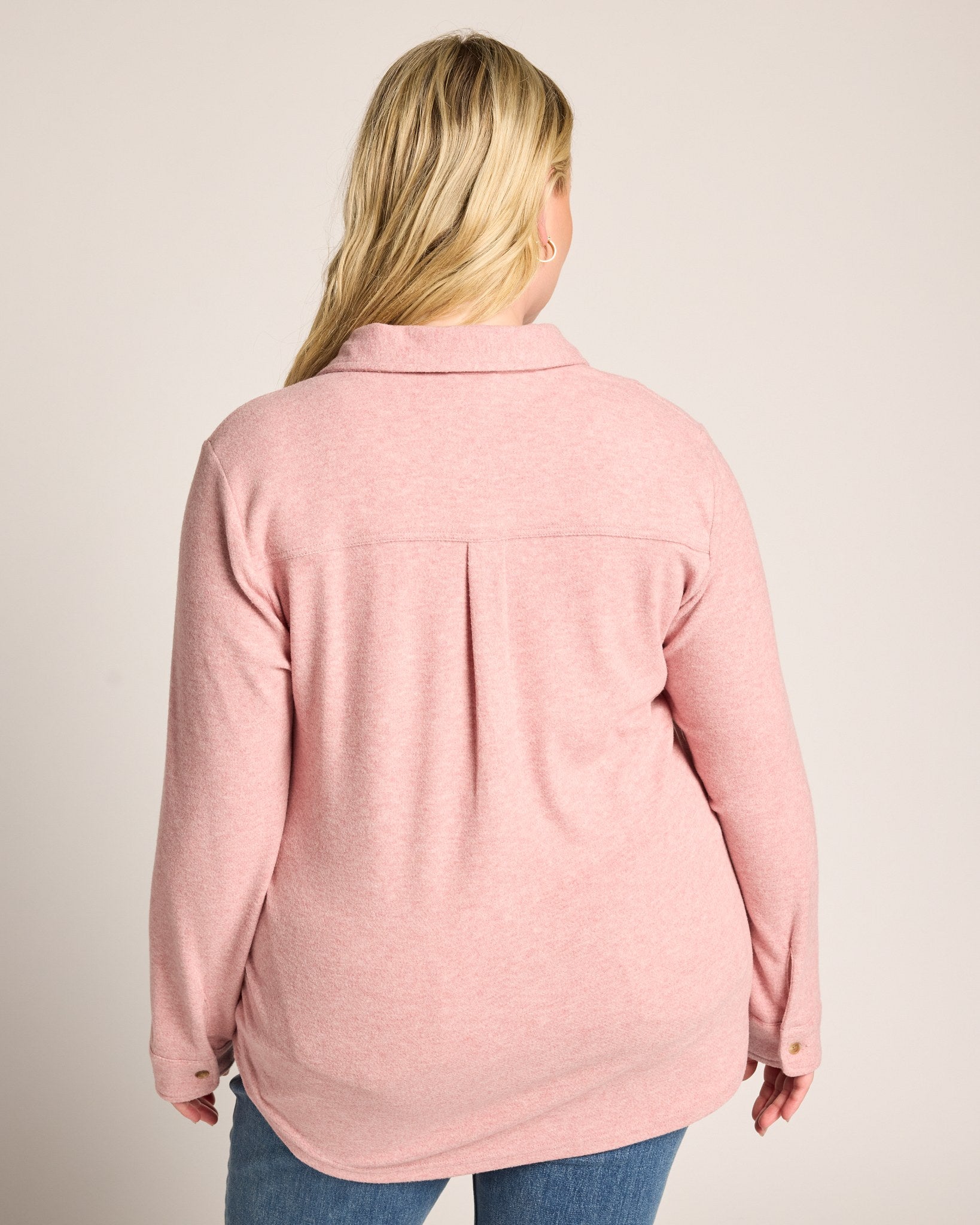 Mauve Pink Heather $|& Thread & Supply Lewis Shirt - SOF Back
