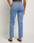 Denim Blue $|& SEAS Liz High Rise Cargo Ankle Pant - SOF Back