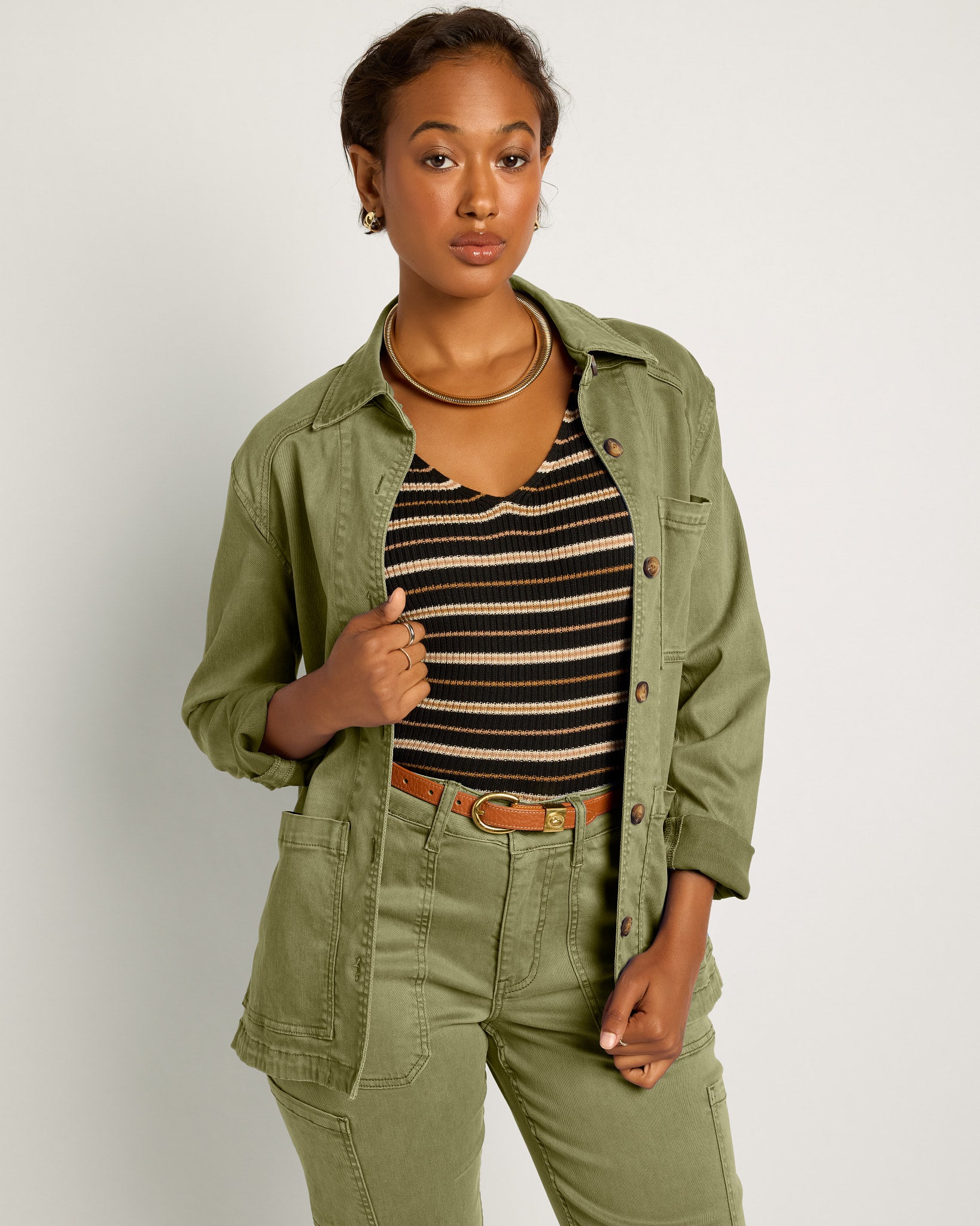 Olive Branch $|& SEAS Charlotte Utility Jacket - SOF Front