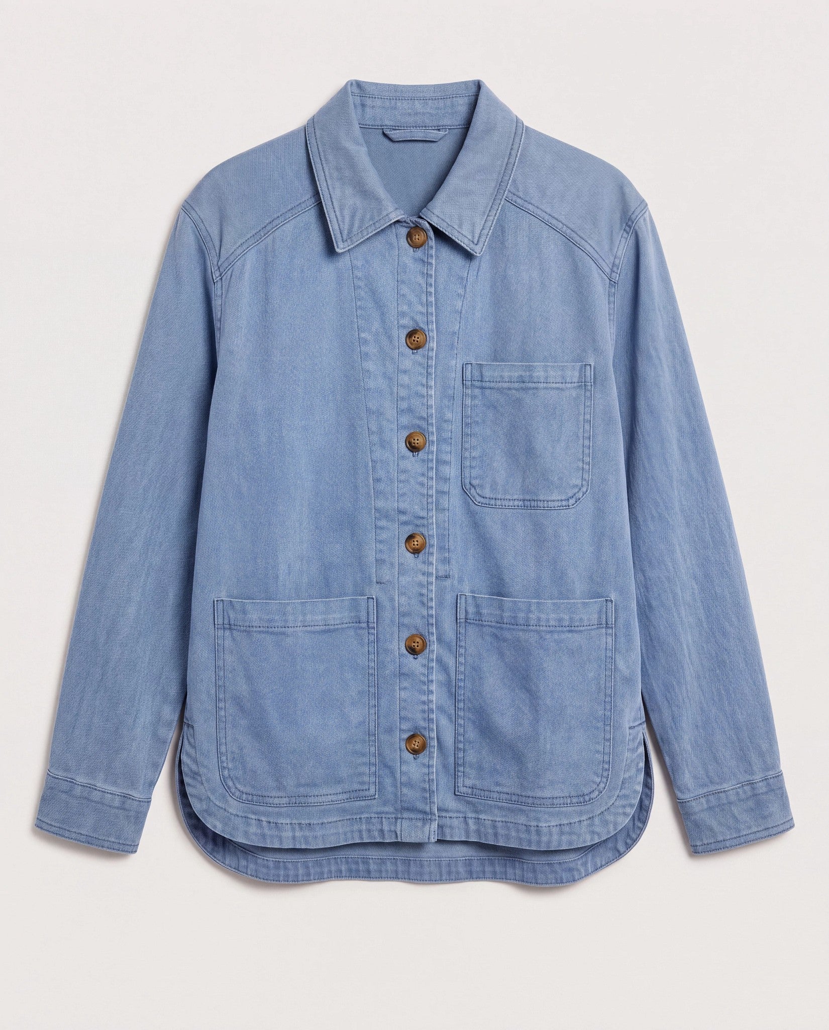 Denim Blue $|& SEAS Charlotte Utility Jacket - Hanger Detail