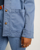 Denim Blue $|& SEAS Charlotte Utility Jacket - VOF Front
