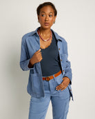 Denim Blue $|& SEAS Charlotte Utility Jacket - SOF Front