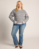 Grey Mint Stripe $|& Thread & Supply Ely Striped Sweater - UGC On Fig