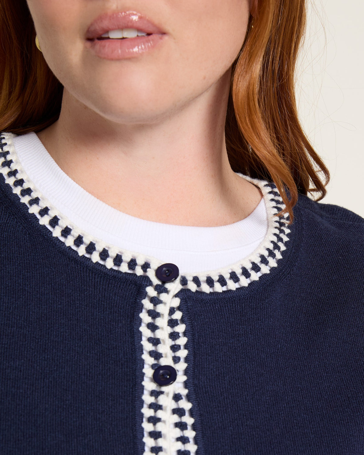 Navy $|& Thread & Supply Pippa Cardigan - SOF Full Front