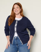 Navy $|& Thread & Supply Pippa Cardigan - SOF Front
