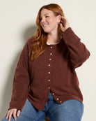 Heather Mahogany $|& Thread & Supply Dover Cardigan - SOF Front