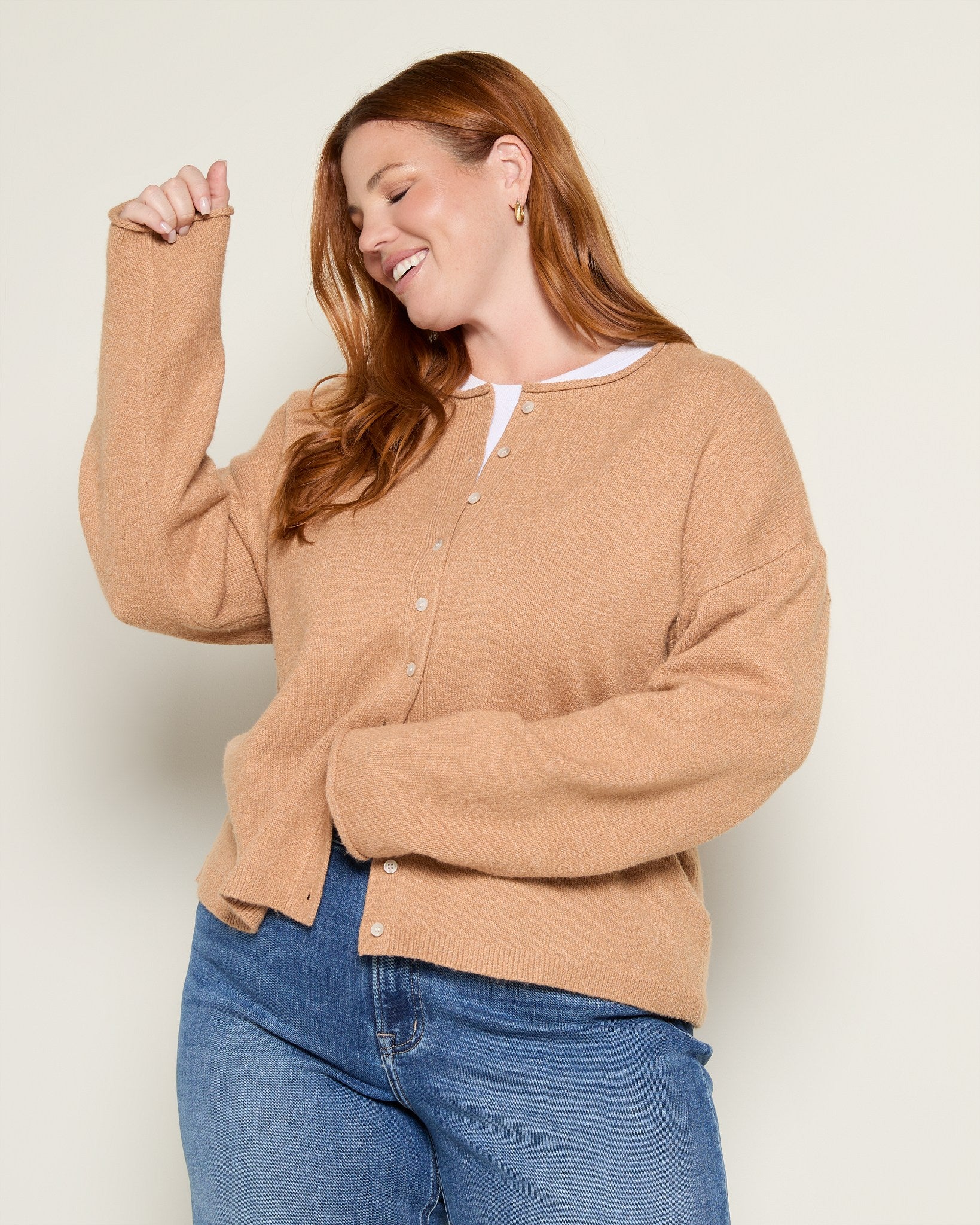 Heather Ginger $|& Thread & Supply Dover Cardigan - SOF Front