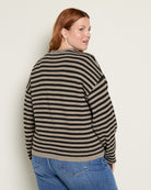 Pewter Black Stripe $|& Thread & Supply Dover Cardigan - SOF Back