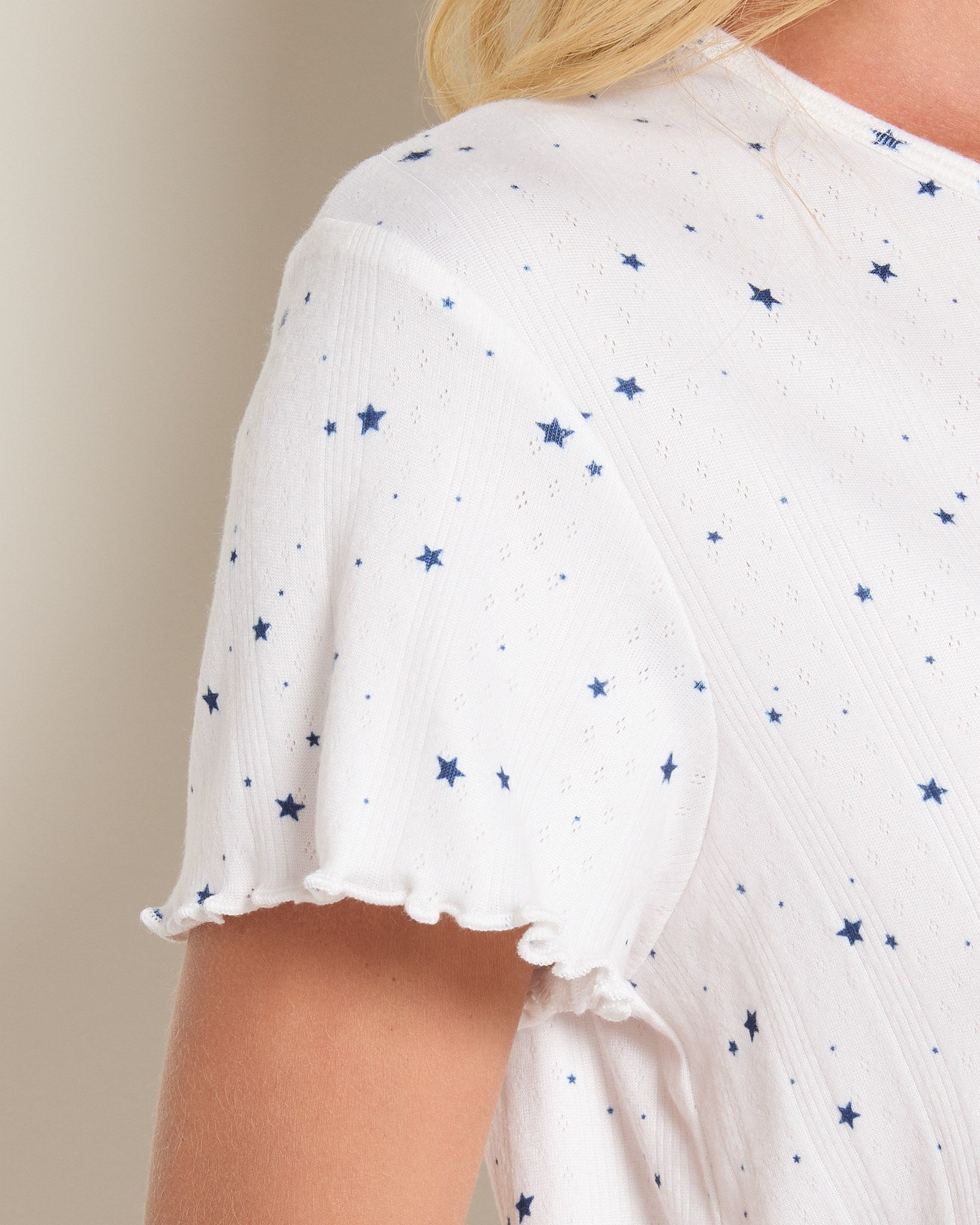 Cream $|& SEAS Doze Sleep Top - SOF Full Front