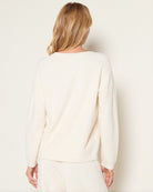 Cream $|& SEAS Starlight Knit Henley - SOF Back
