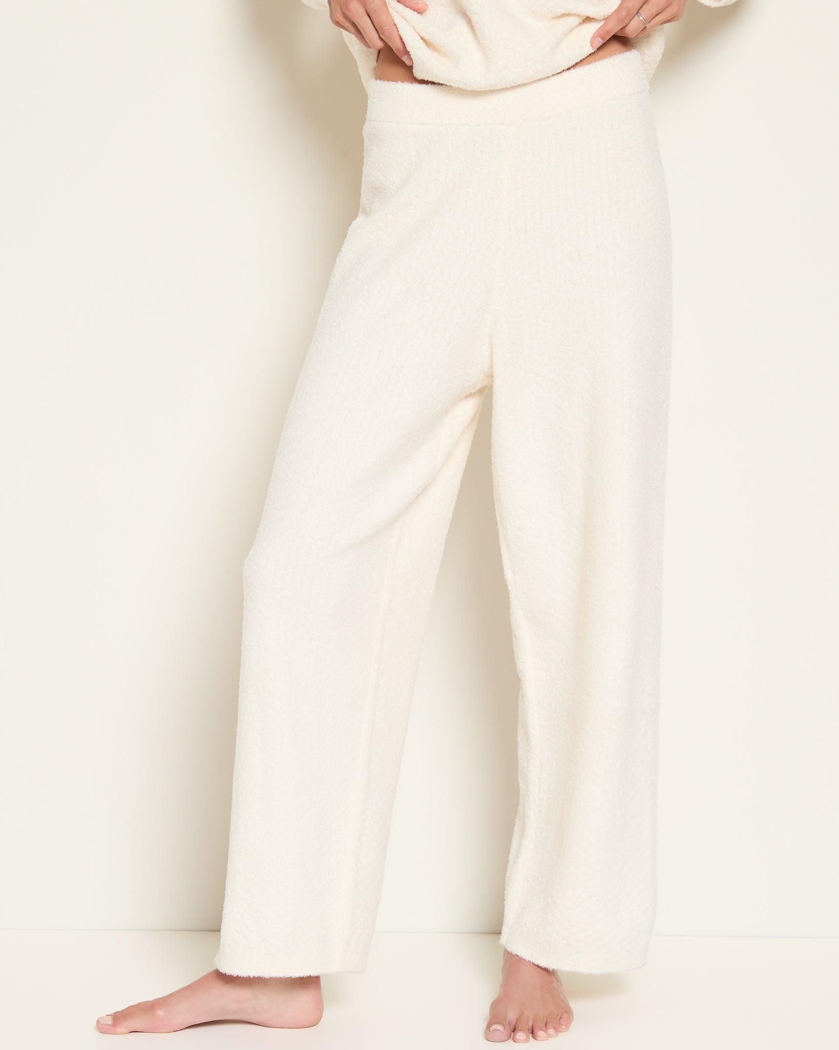 Cream $|& SEAS Starlight Knit Pant - SOF Front
