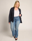 Navy $|& Thread & Supply Naomi Ultra Soft Sweater Jacket - UGC On Fig