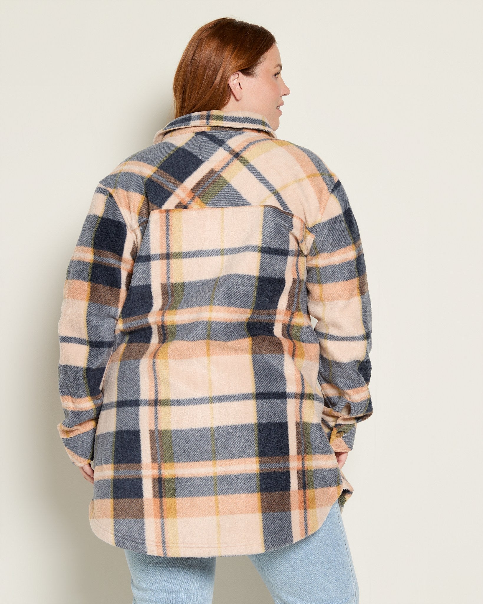 Navy Copper Plaid $|& Thread & Supply Roswell Jacket - SOF Back