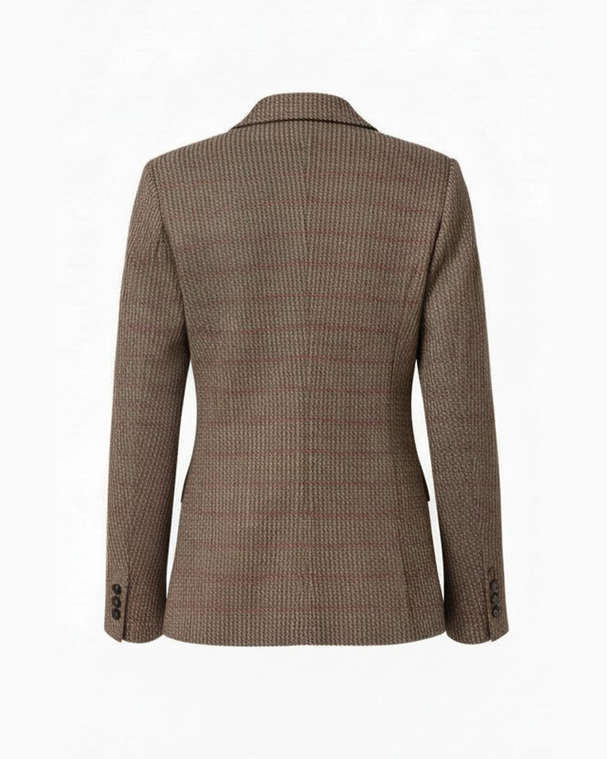 Olive/Multi Striped Plaid $|& Liverpool Fitted Cutaway Blazer - Hanger Side