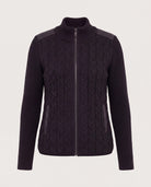 Black $|& Liverpool Zip Front Quilted Sweater Jacket - Hanger Detail