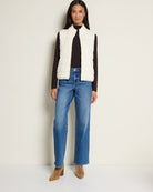Cream $|& Liverpool Reversible Quilted Sweater Vest - UGC On Fig