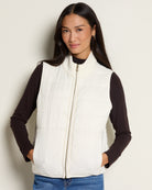 Cream $|& Liverpool Reversible Quilted Sweater Vest - SOF Full Front