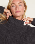Heather Cinder $|& SEAS Cassie Mock Neck Sweater - SOF Full Front