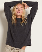 Heather Cinder $|& SEAS Cassie Mock Neck Sweater - SOF Front
