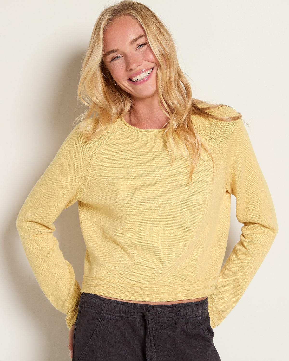 Saffron $|& SEAS Leah Raglan Sweater - SOF Front