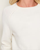 Cream $|& SEAS Leah Raglan Sweater - SOF Full Front