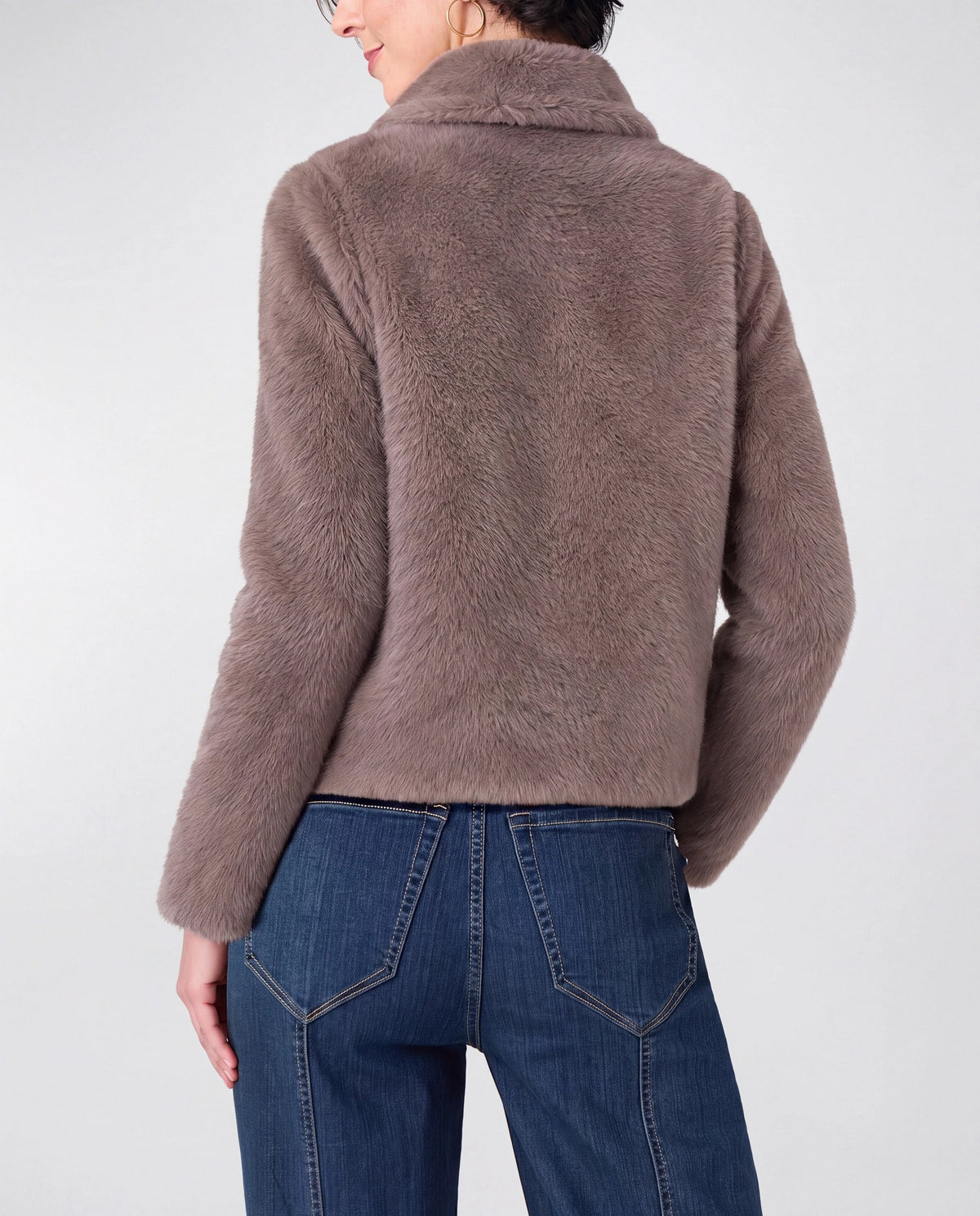 Mink $|& Liverpool Collared Faux Fur Jacket - Hanger Side