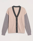 Cream $|& SEAS Brie Colorblocked Cardigan - Hanger Detail