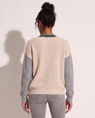 Cream $|& SEAS Brie Colorblocked Cardigan - SOF Back