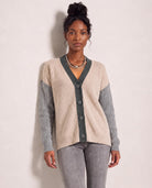 Cream $|& SEAS Brie Colorblocked Cardigan - SOF Front