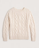 Cream $|& SEAS Delilah Off the Shoulder Cable Knit Sweater - Hanger Detail
