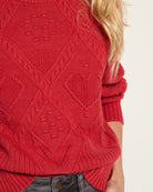 Ember $|& Herizon Honeycomb Crew Neck Sweater - SOF Full Front