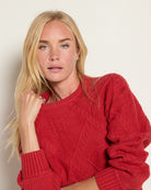 Ember $|& Herizon Honeycomb Crew Neck Sweater - VOF Front