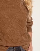 Canyon $|& Herizon Honeycomb Crew Neck Sweater - SOF Full Front