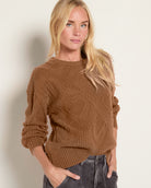 Canyon $|& Herizon Honeycomb Crew Neck Sweater - SOF Front