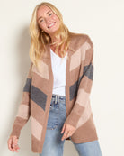 Fawn Stripe $|& Herizon Onward Stripe Cardigan - SOF Front