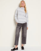 Heather Grey $|& Herizon Franklin Mock Neck Sweater - UGC On Fig