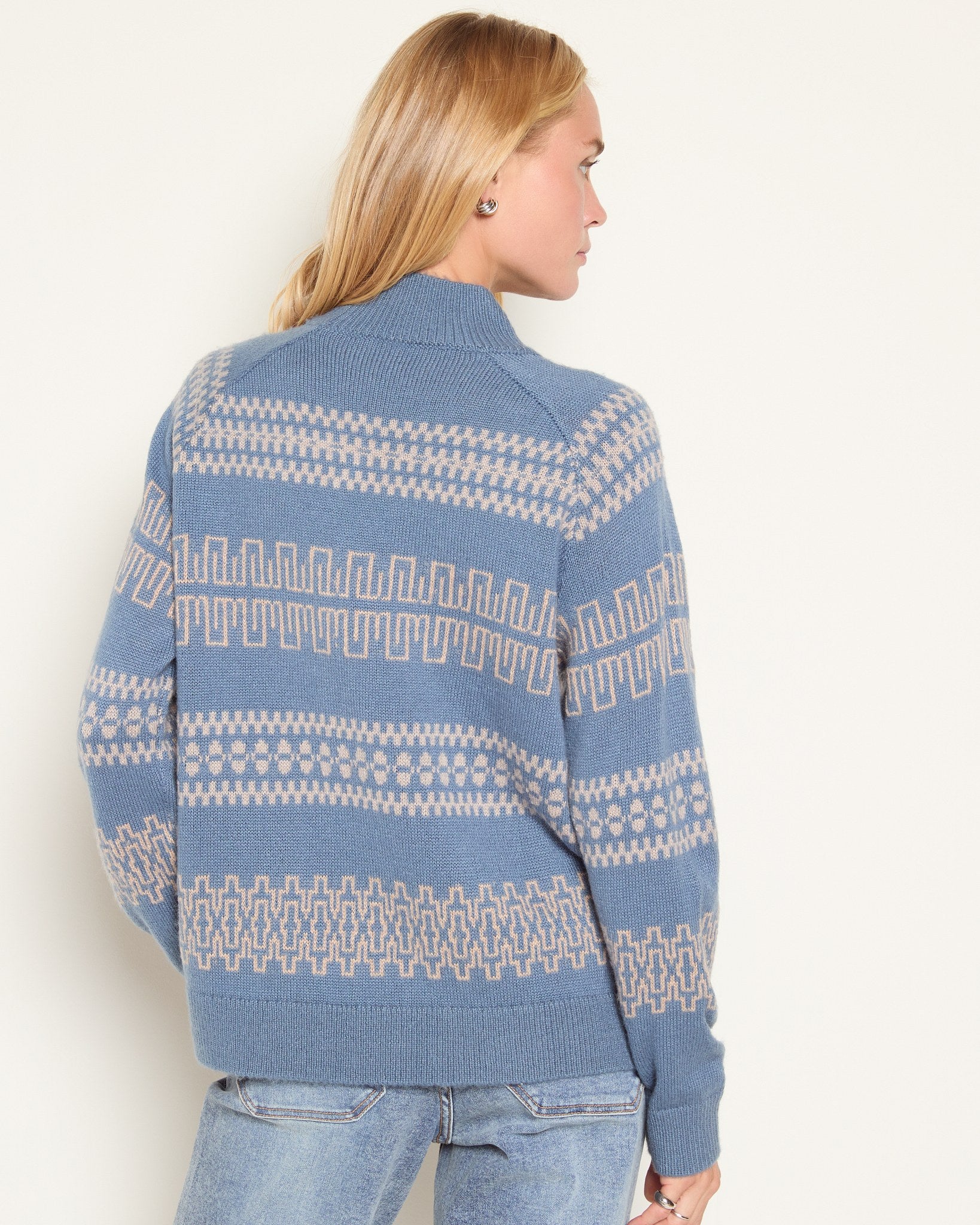 Wave $|& Herizon Franklin Mock Neck Sweater - SOF Back