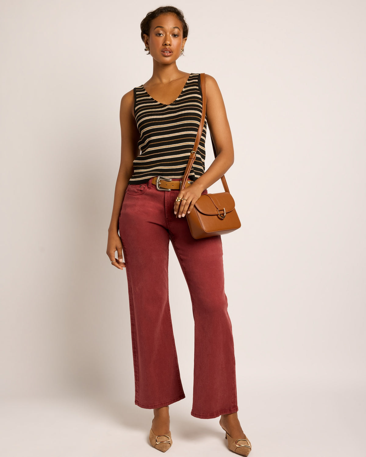 Cognac $|& SEAS Fiona Flap Crossbody - UGC On Fig