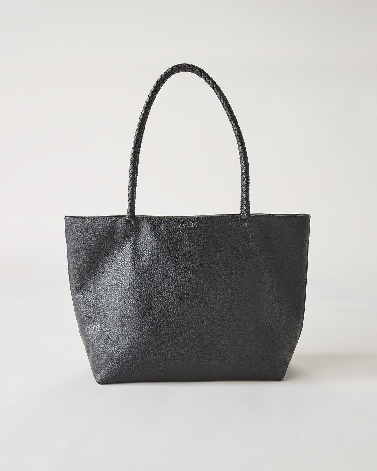 Black $|& SEAS Arden Braided Handle Tote - Hanger Detail