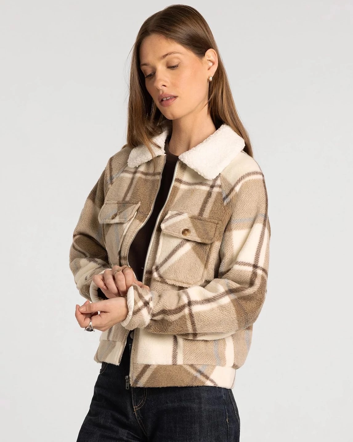 Brown Black $|& Thread & Supply Langston Jacket - Hanger Front