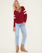 Bordeaux $|& SEAS Evelyn Raglan Long Sleeve Top - UGC On Fig