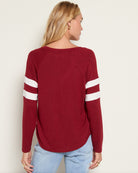 Bordeaux $|& SEAS Evelyn Raglan Long Sleeve Top - SOF Back