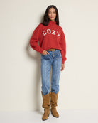 Ember $|& SEAS Becca Mock Neck Graphic Pullover - UGC On Fig
